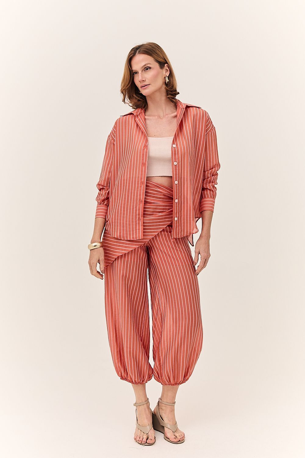 Camisa Feminina Clássica Listrada Flow