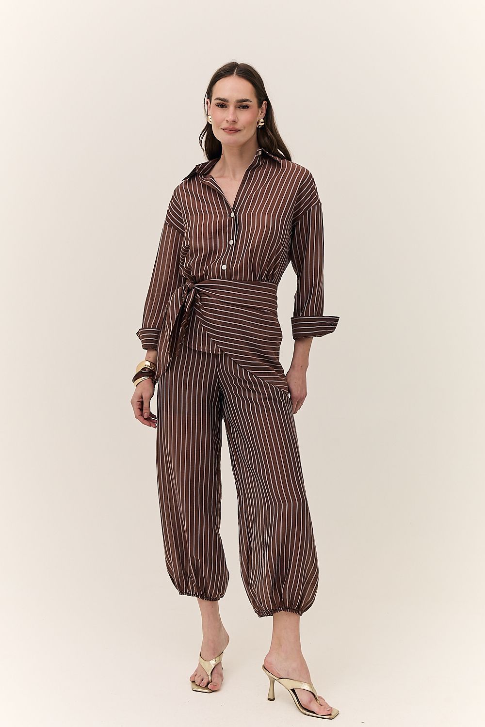 Camisa Feminina Clássica Listrada Flow