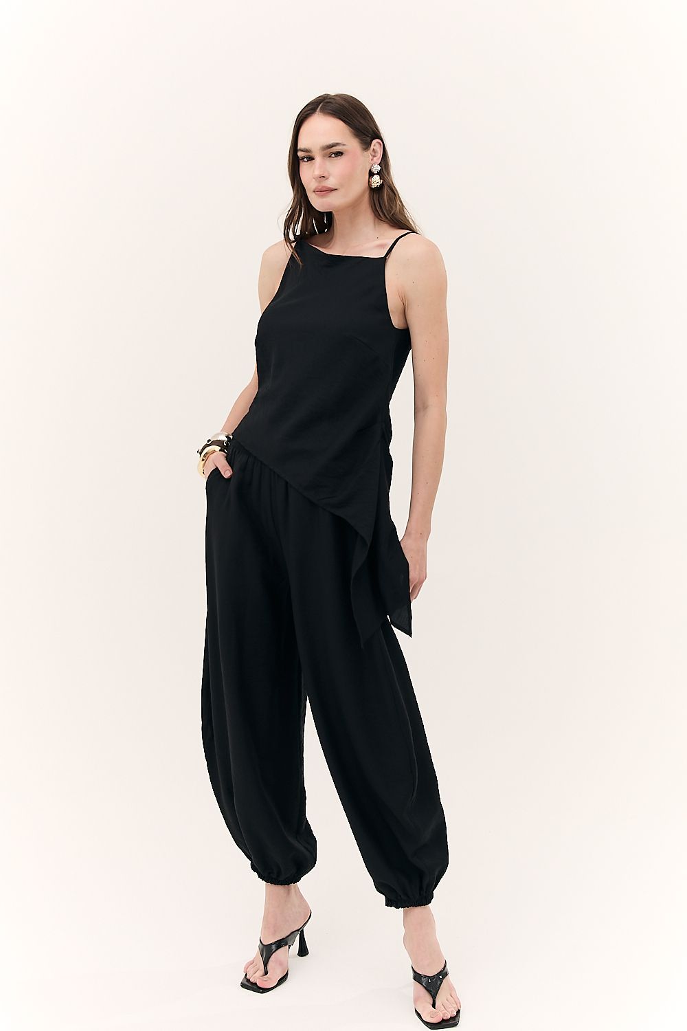 Blusa Regata Feminina Assimétrica Aurora