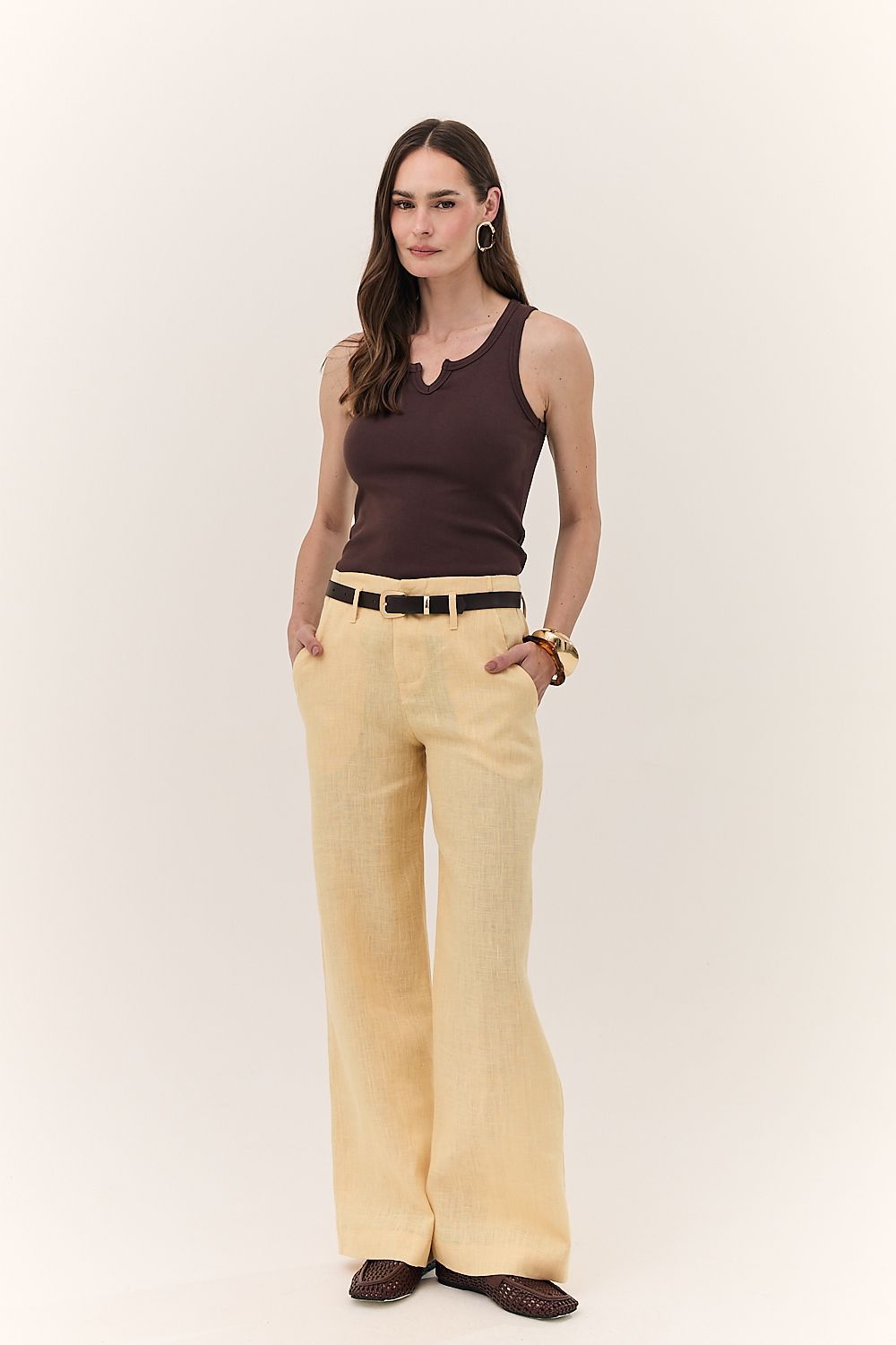 Blusa Regata Feminina Malha com Decote Chloe