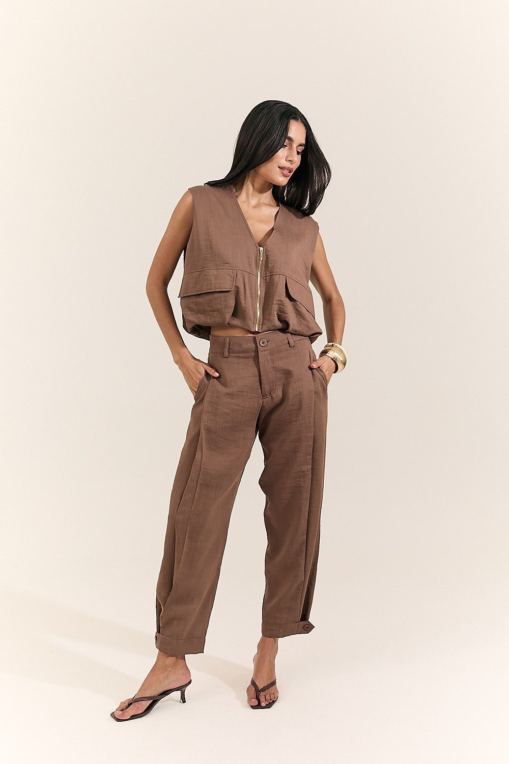 Calça Baggy Feminina Rayon Maitê