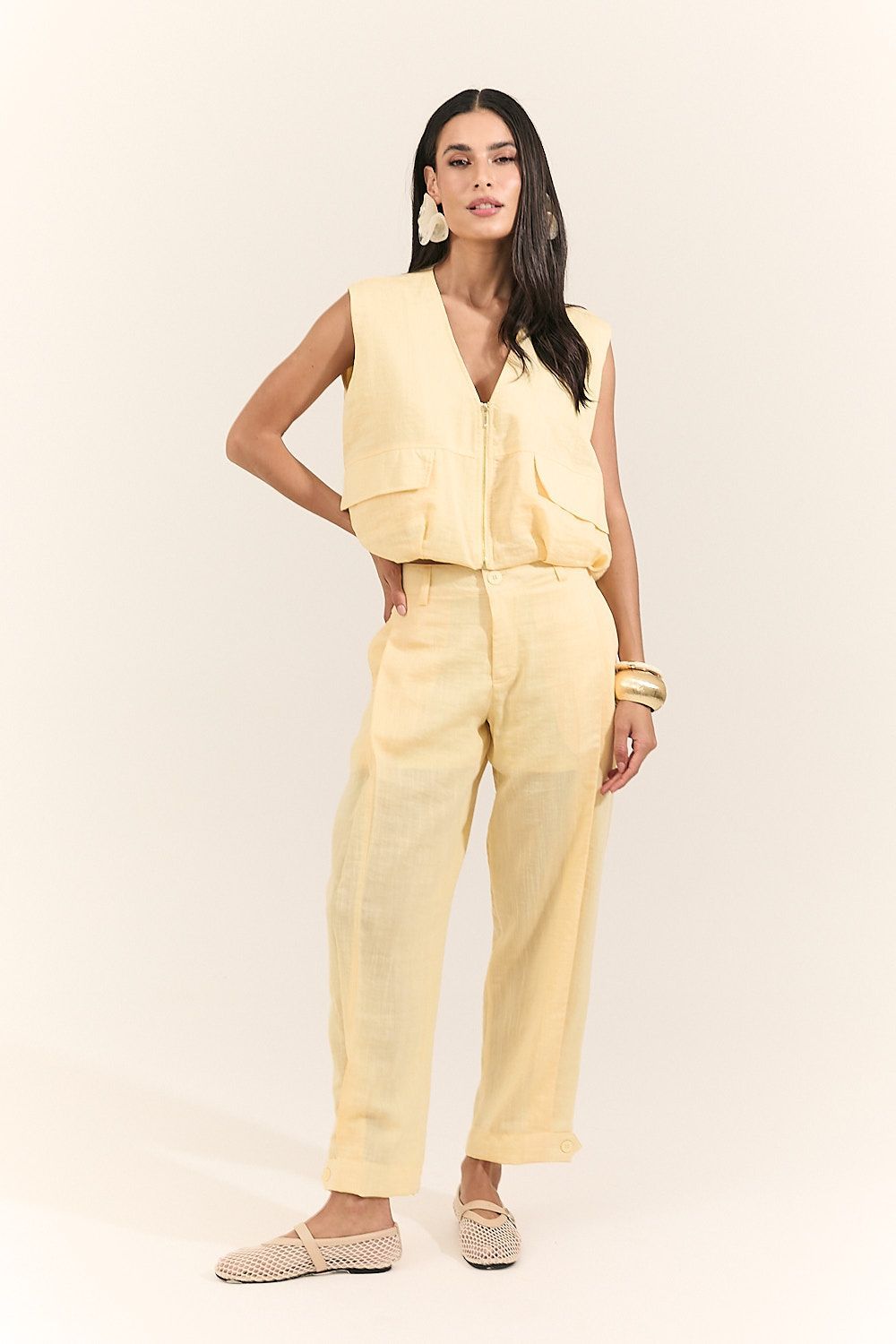 Calça Baggy Feminina Rayon Maitê