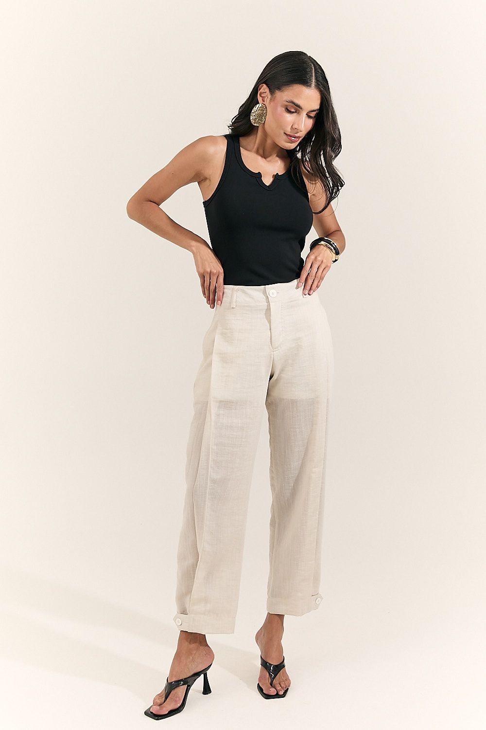 Calça Baggy Feminina Rayon Maitê