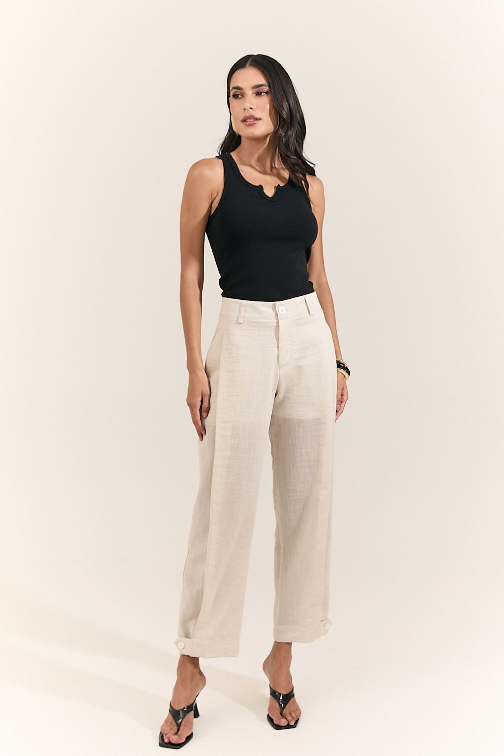 Calça Baggy Feminina Rayon Maitê