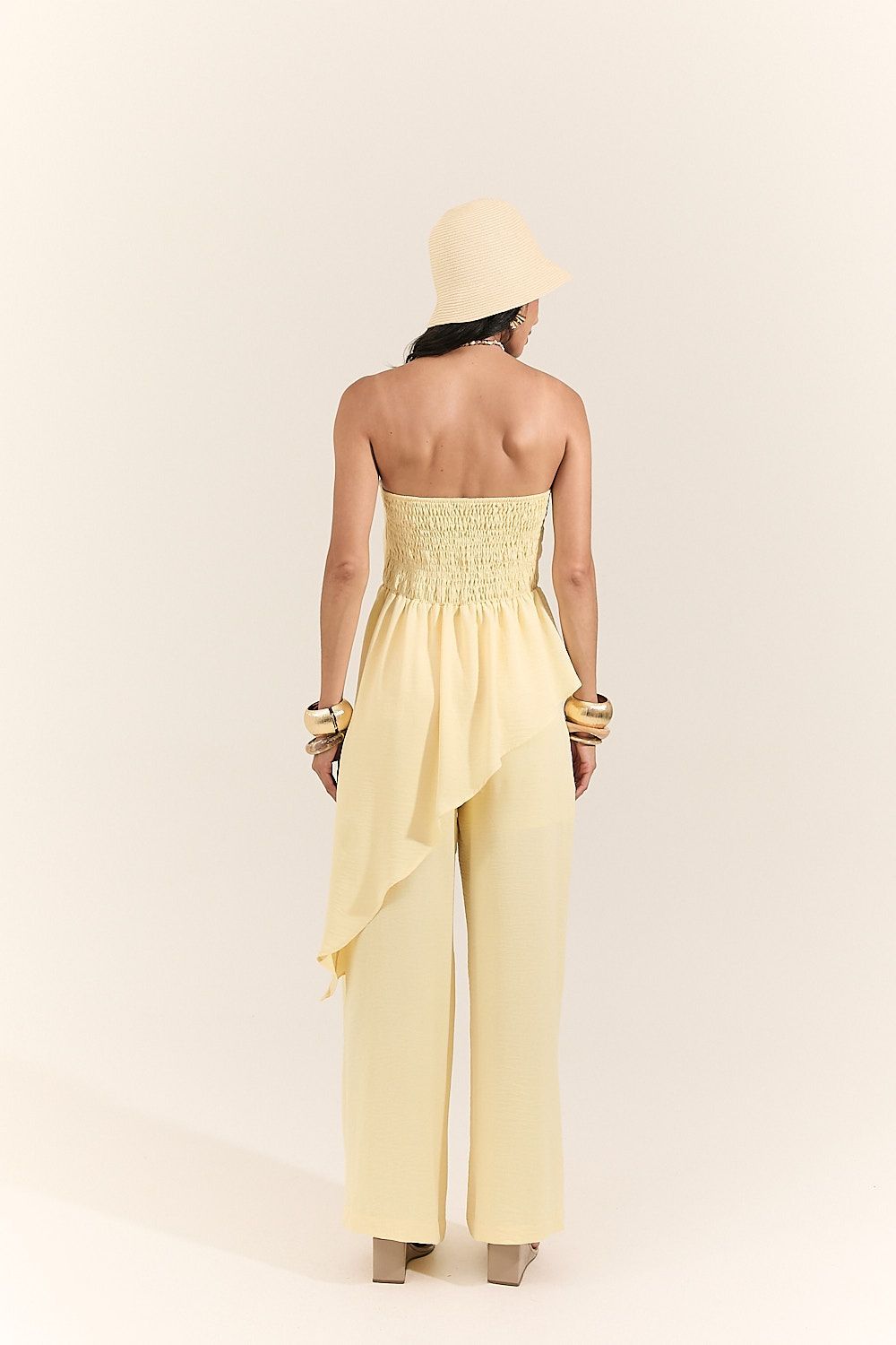 Calça Pantalona Feminina com Pregas Adela