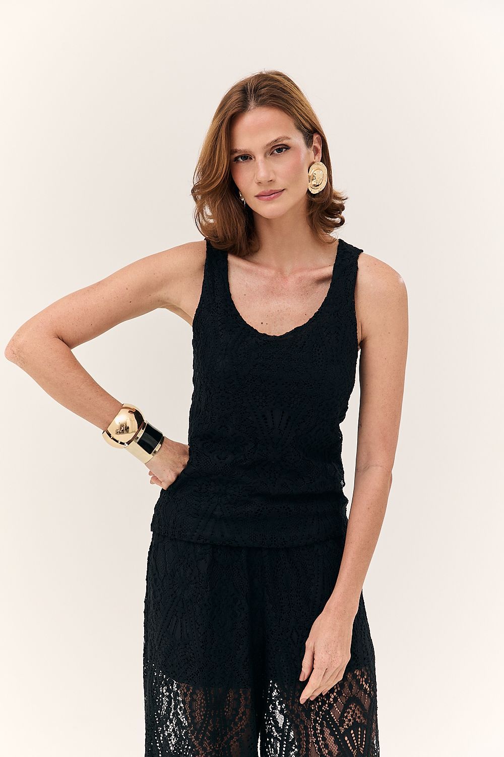 Calça Pantalona Feminina em Renda Aysha