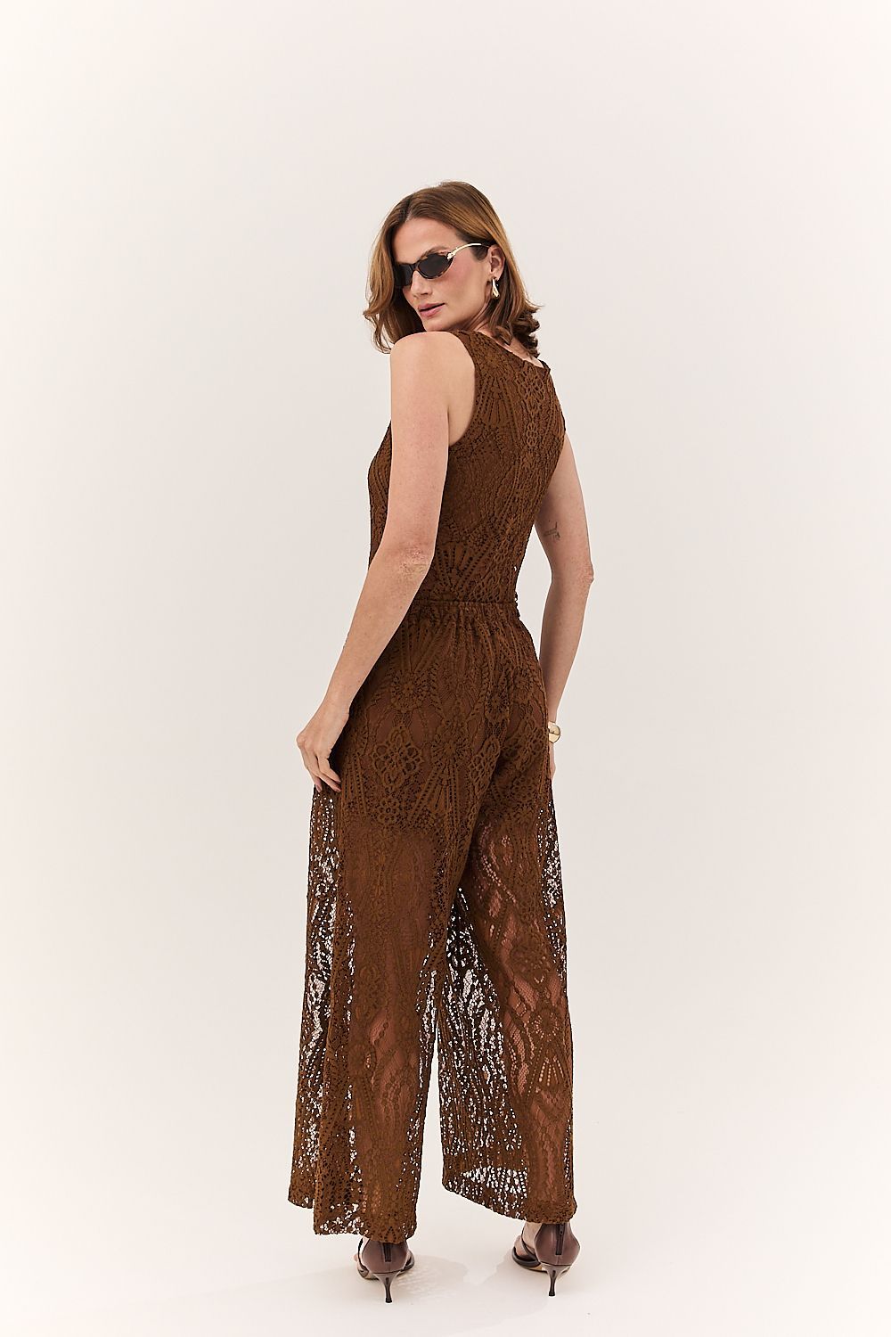 Calça Pantalona Feminina em Renda Aysha