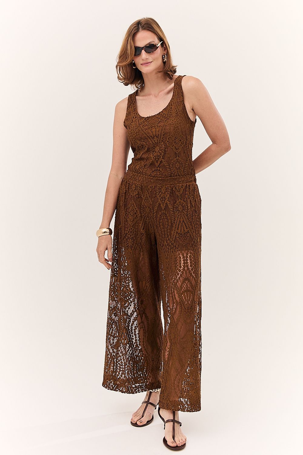 Blusa Regata Feminina em Renda Aysha