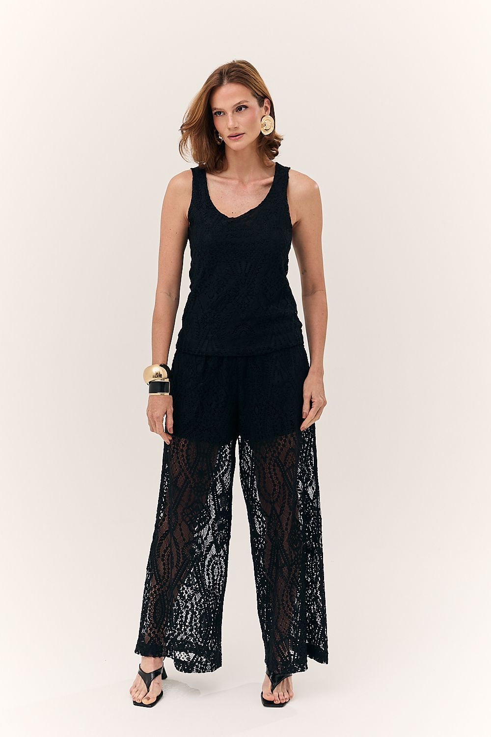 Blusa Regata Feminina em Renda Aysha