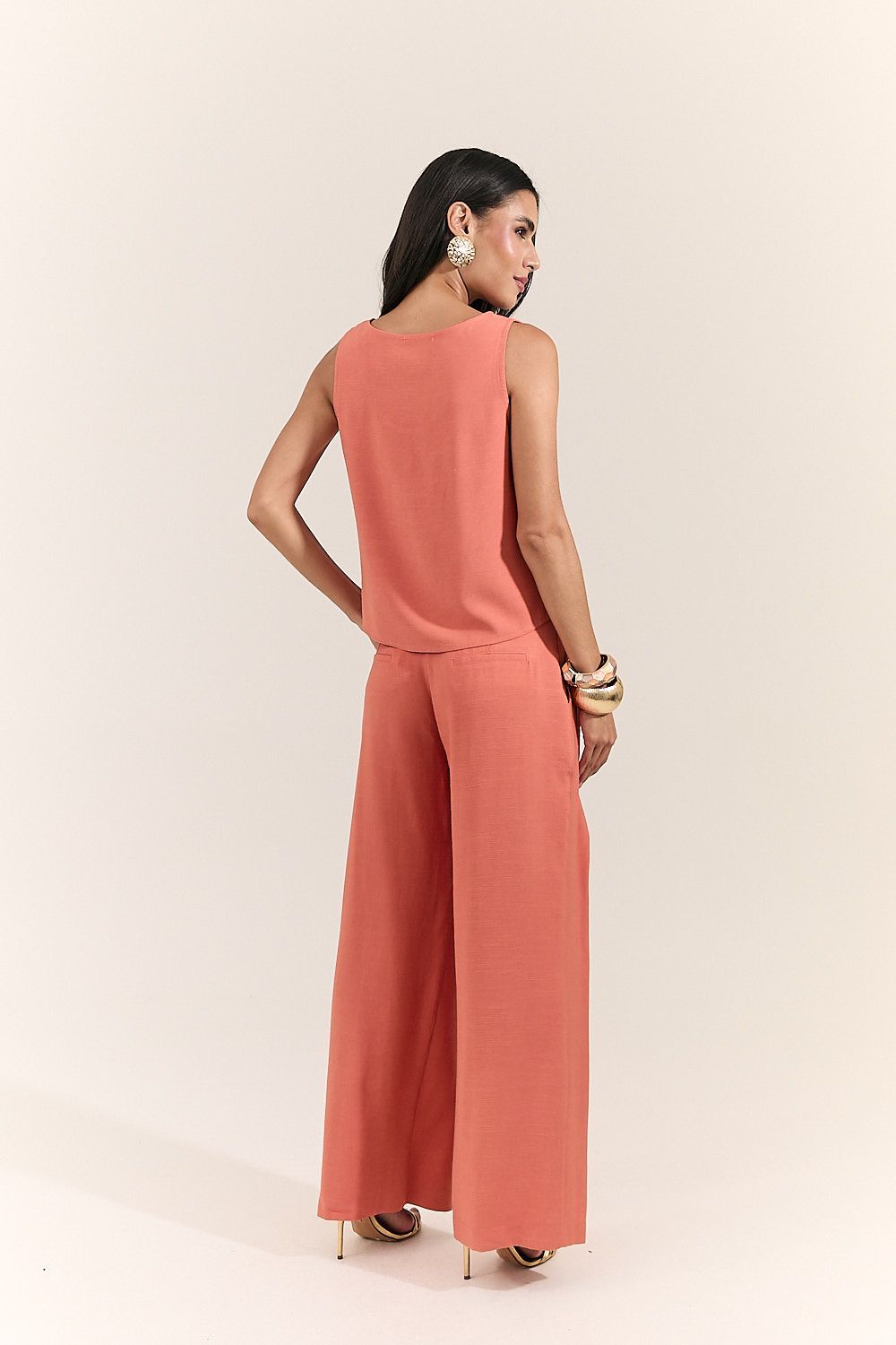 Calça Feminina Cós Especial e Pregas Karen