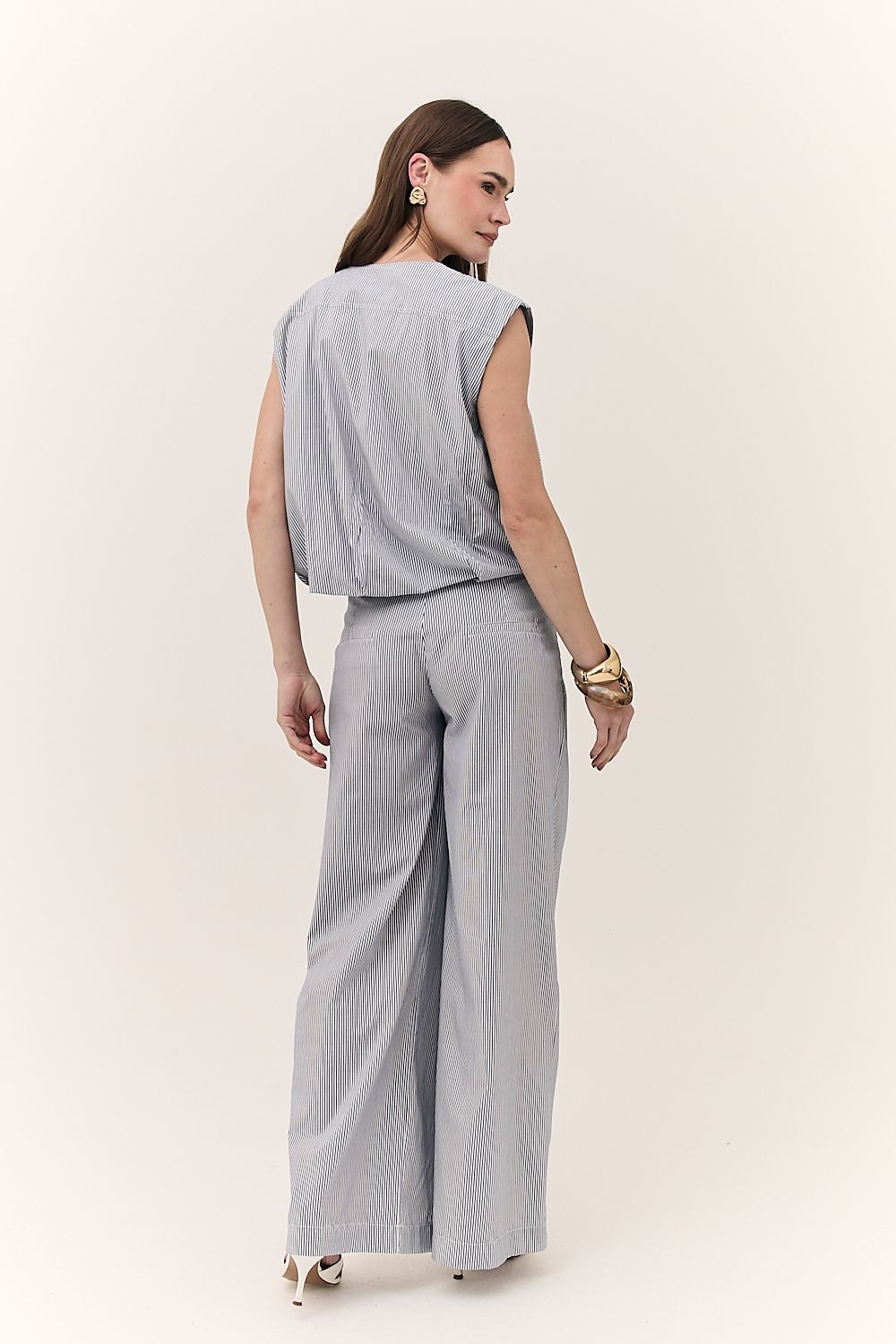 Blusa Colete Feminina Balone Listrada Elisa