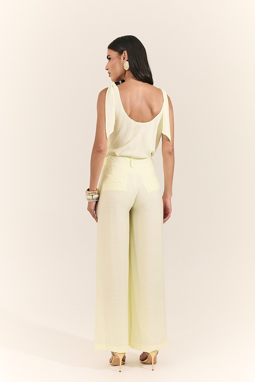 Calça Pantalona Feminina com Prega Beatriz