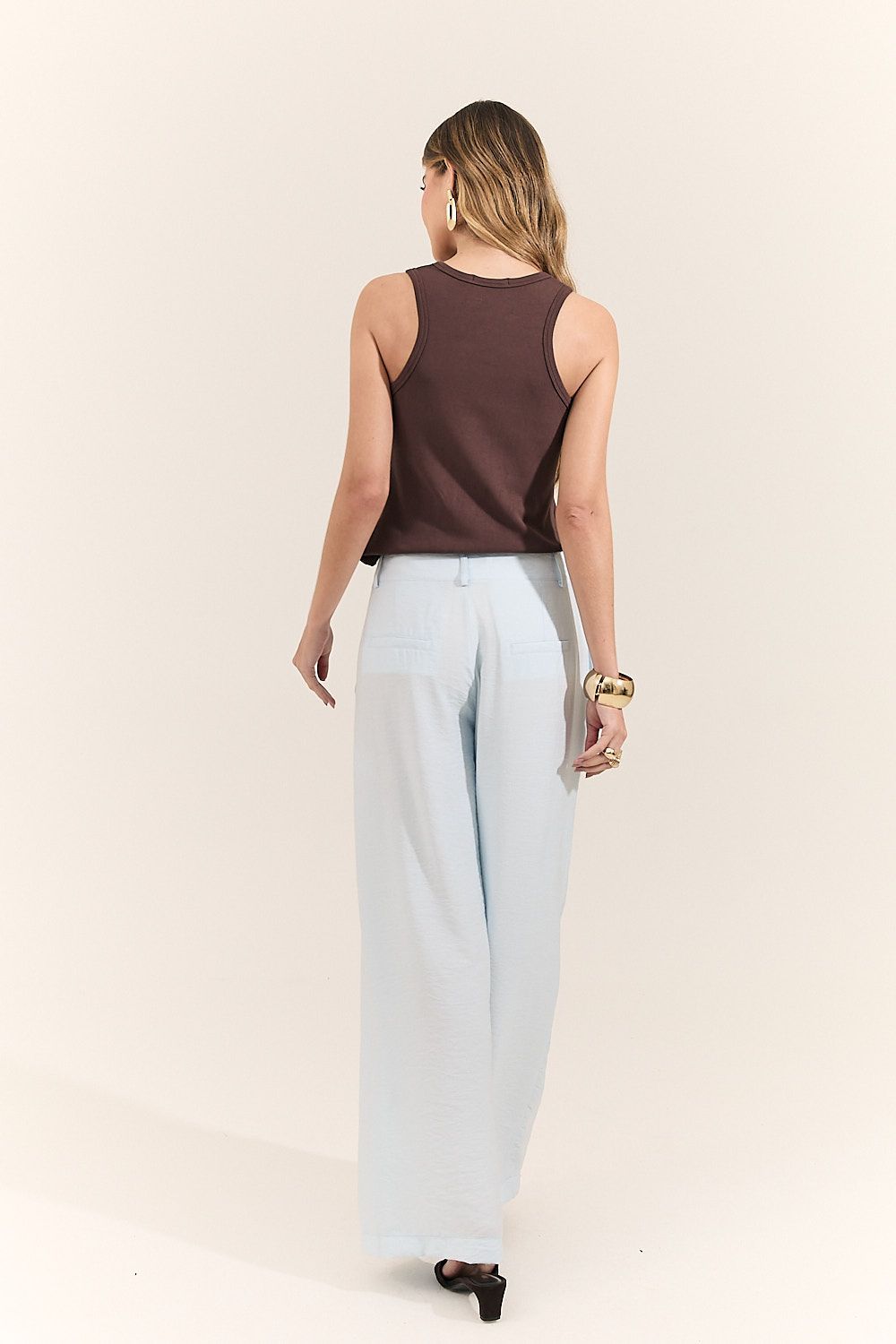 Calça Pantalona Feminina com Prega Beatriz
