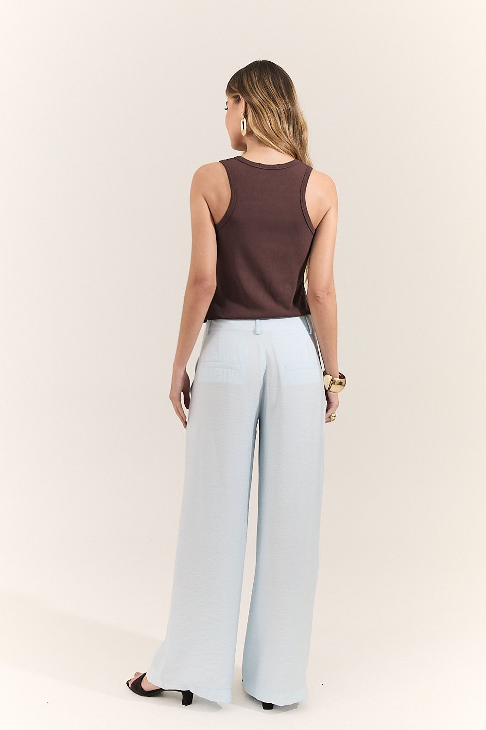 Calça Pantalona Feminina com Prega Beatriz