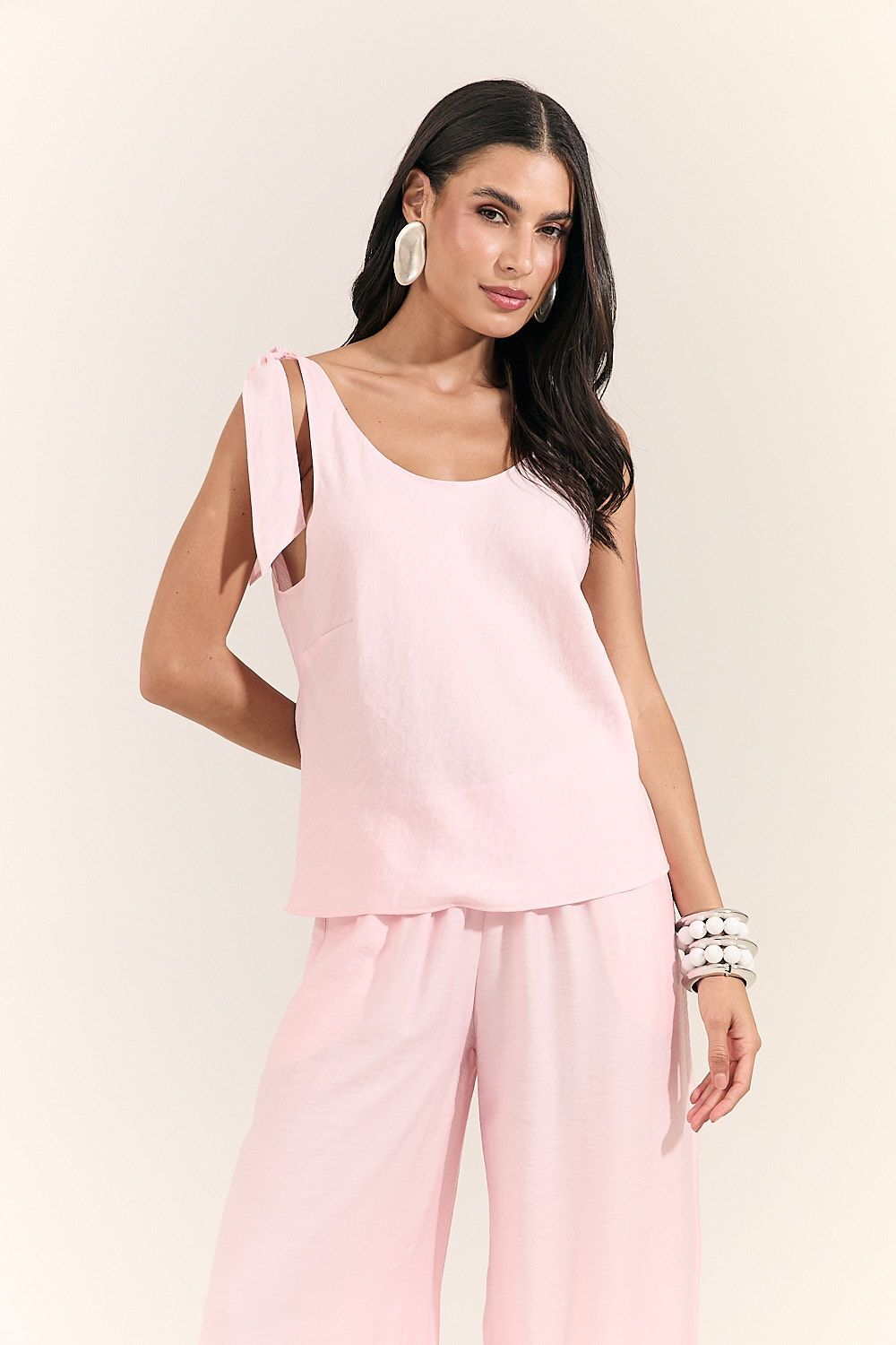 Calça Pantalona Feminina com Prega Beatriz