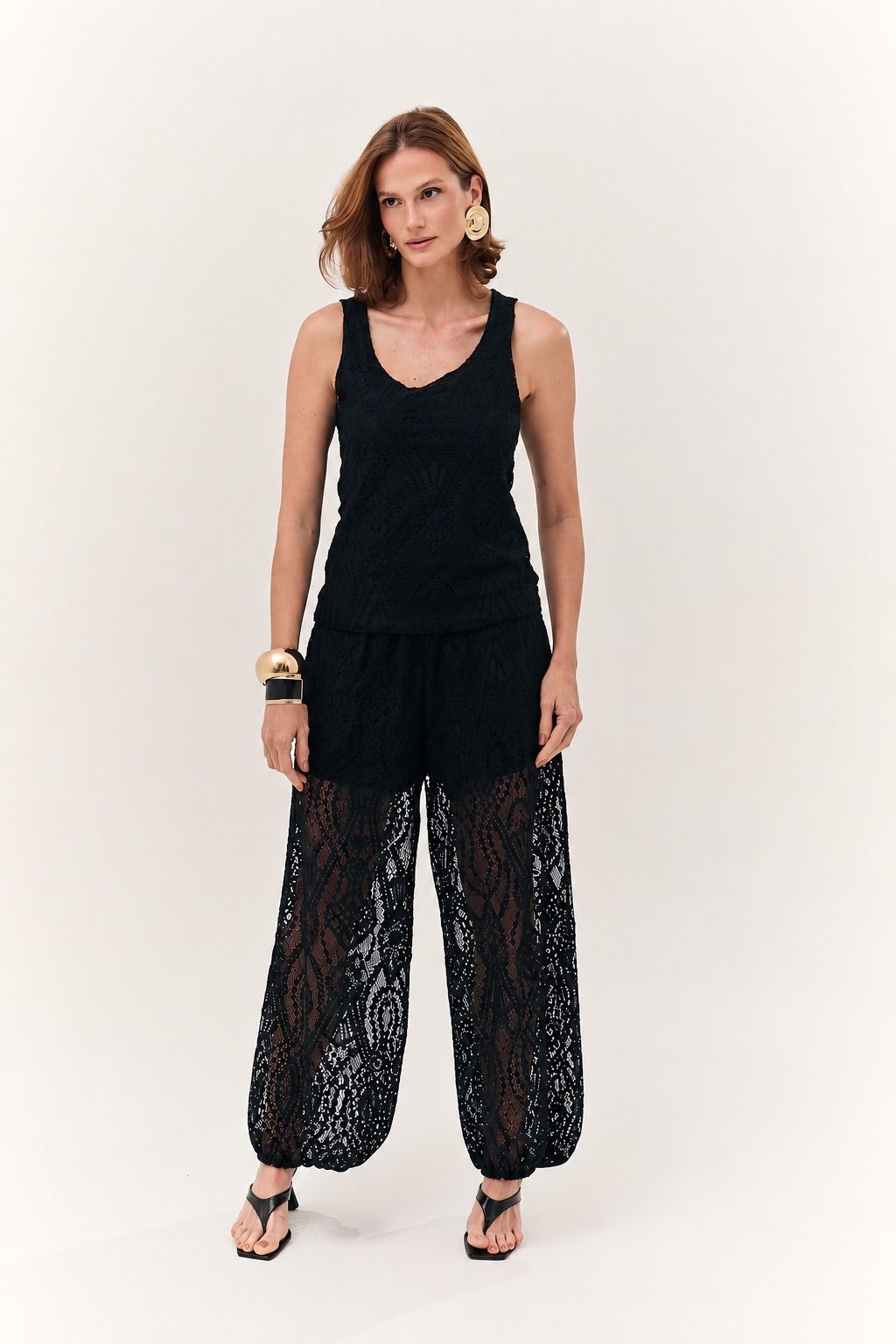 Blusa Regata Feminina em Renda Aysha
