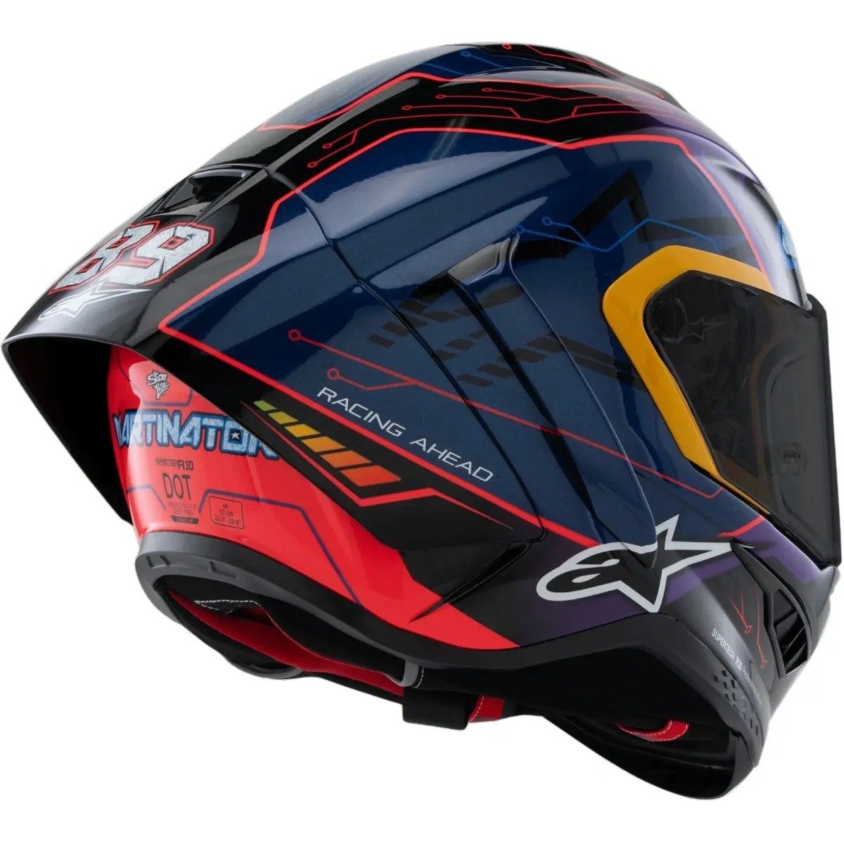 Capacete Alpinestars Supertech SR10 Martinator LE R01 - Azul/Roxo