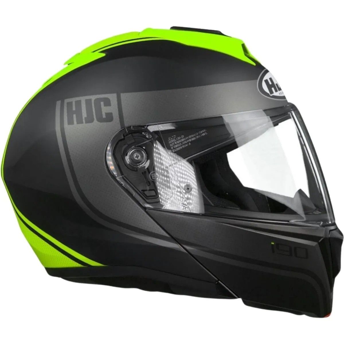Capacete Hjc I90 Davan PRETO/VERDE - Tudo Para Moto
