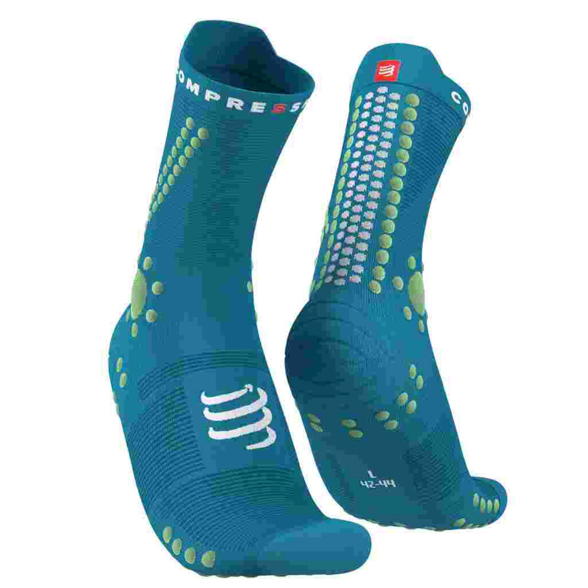 Meia Cano Alto Compressport Racing Socks V4 Trail Highcut Unissex