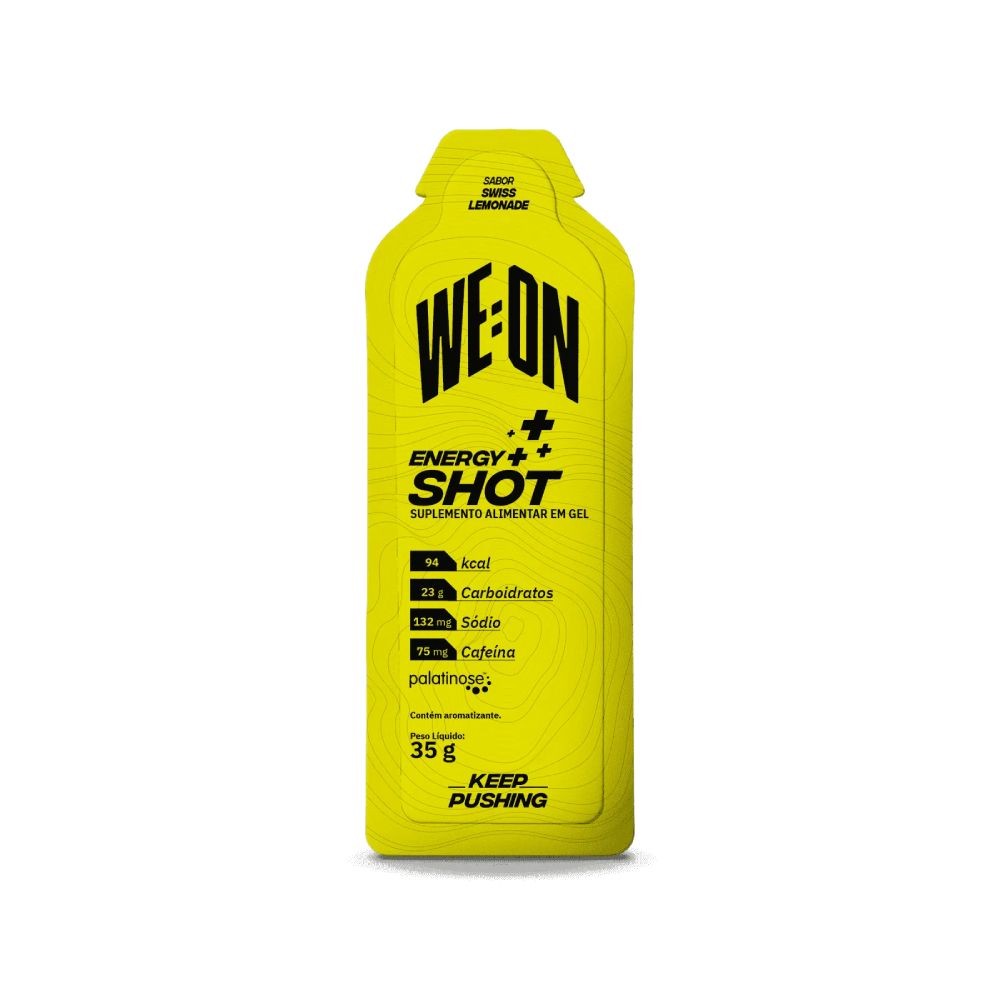 Gel Sachê WE:ON Energy Shot + Cafeína Swiss Lemonade 