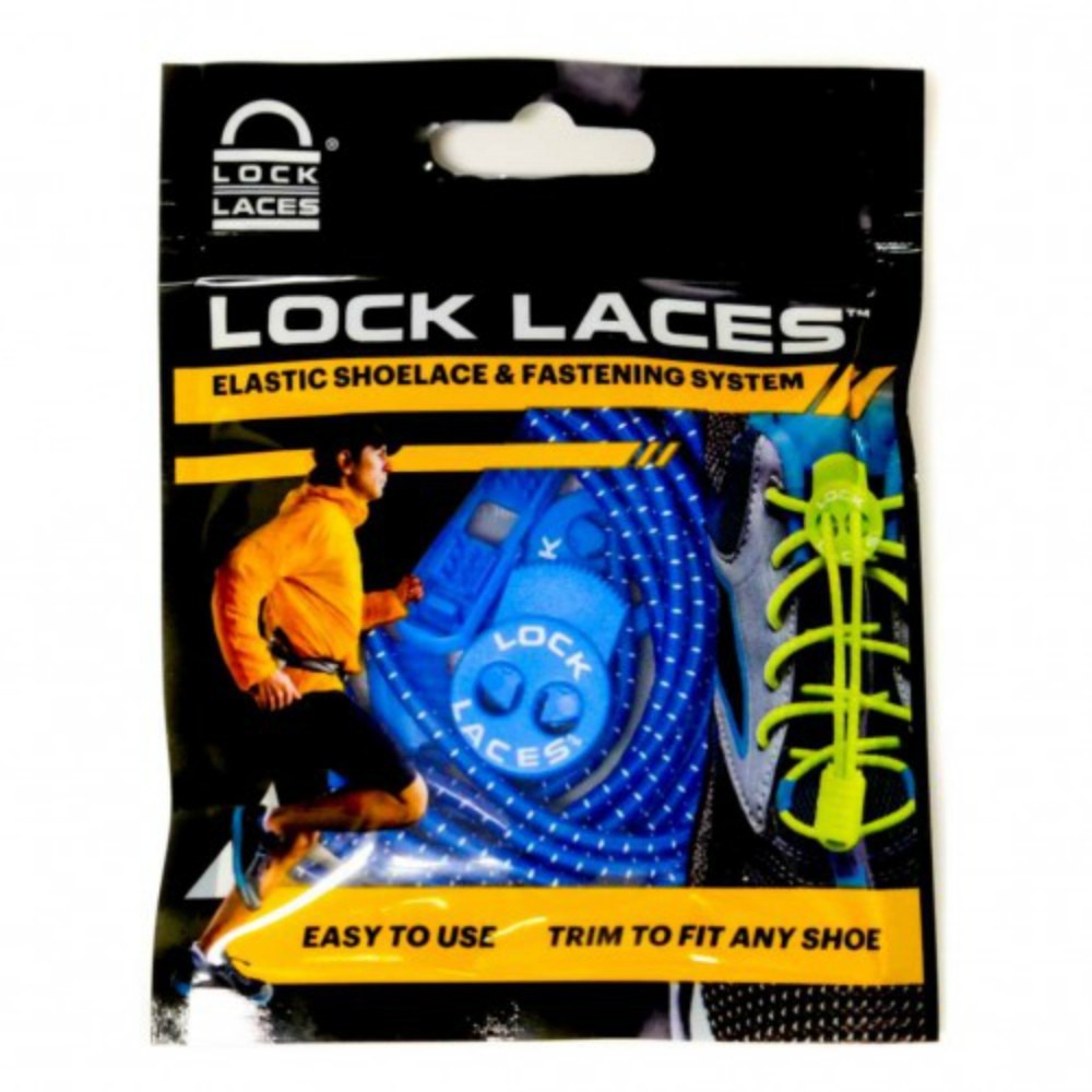 Cadarço Elástico Lock Laces Azul Unissex