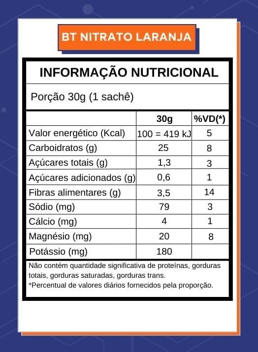 Suplemento Pó Dobro BT Nitrato Laranja com Morango 30g