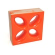 Cobogó Cerâmico Elemento V Mini-Foglio Arancione 20x20x7,8