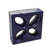 Cobogó Cerâmico Elemento V Mini-Foglio Azzurro 20x20x7,8