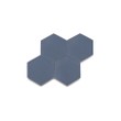 Ladrilho Hidráulico Ladrilar Hexagonal Azul Escuro 7x9