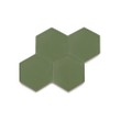 Ladrilho Hidráulico Ladrilar Hexagonal Verde Escuro 15x17