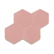 Ladrilho Hidráulico Ladrilar Hexagonal Rosa Comum 20x23