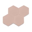 Ladrilho Hidráulico Ladrilar Hexagonal Rosa Claro 20x23