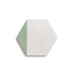 Ladrilho Hidráulico Ladrilar Triângulo Branco e Verde Claro 15x17