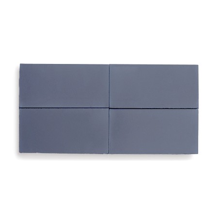 Ladrilho Hidráulico Ladrilar Retangular Azul Escuro 10x20
