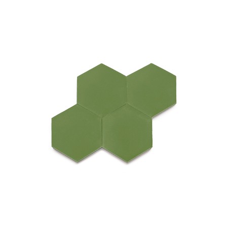 Ladrilho Hidráulico Ladrilar Hexagonal Verde Bandeira 7x9