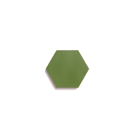 Ladrilho Hidráulico Ladrilar Hexagonal Verde Bandeira 7x9