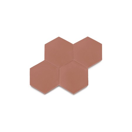 Ladrilho Hidráulico Ladrilar Hexagonal Rosa Queimado 7x9