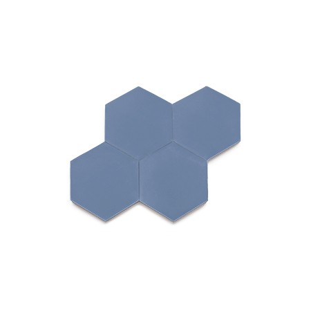 Ladrilho Hidráulico Ladrilar Hexagonal Azul Ultramar 7x9