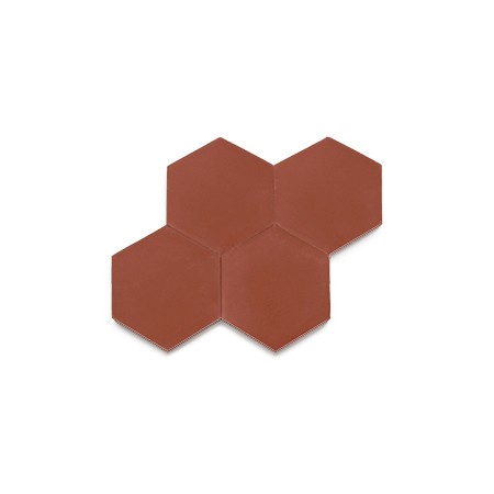 Ladrilho Hidráulico Ladrilar Hexagonal Vermelho 7x9