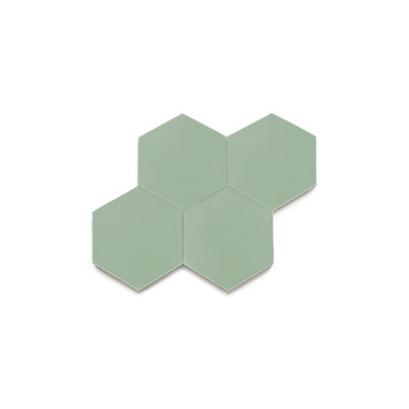 Ladrilho Hidráulico Ladrilar Hexagonal Verde Claro 7x9
