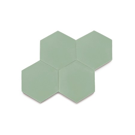 Ladrilho Hidráulico Ladrilar Hexagonal Verde Claro 15x17