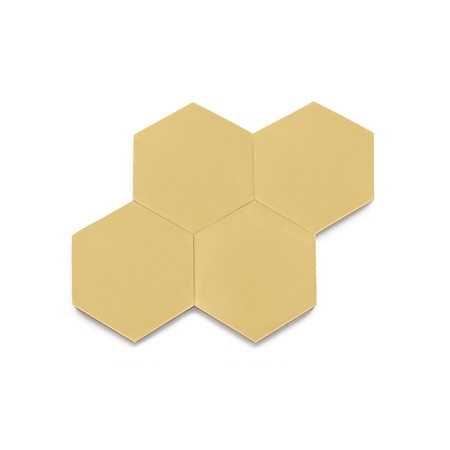 Ladrilho Hidráulico Ladrilar Hexagonal Amarelo Claro 15x17