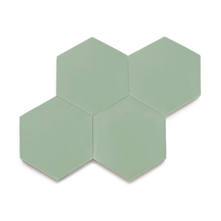 Ladrilho Hidráulico Ladrilar Hexagonal Verde Claro 20x23