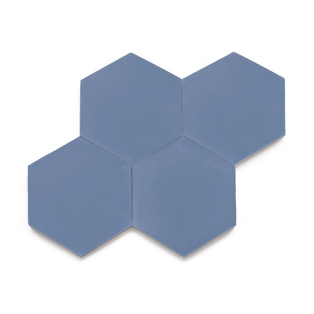 Ladrilho Hidráulico Ladrilar Hexagonal Azul Ultramar 20x23