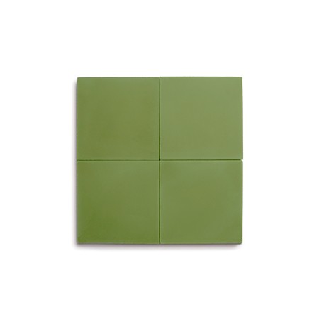 Ladrilho Hidráulico Ladrilar Quadrado Verde Bandeira 10x10