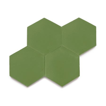Ladrilho Hidráulico Ladrilar Hexagonal Verde Bandeira 20x23