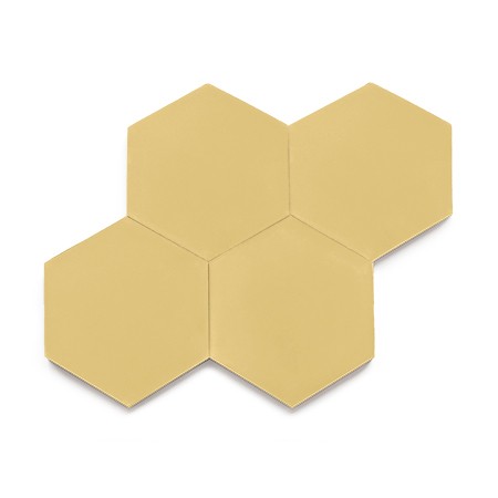 Ladrilho Hidráulico Ladrilar Hexagonal Amarelo Claro 20x23