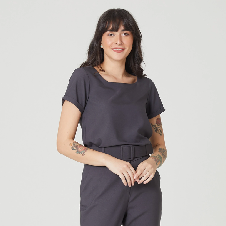 Blusa Feminina Manga Curta Altina CRH