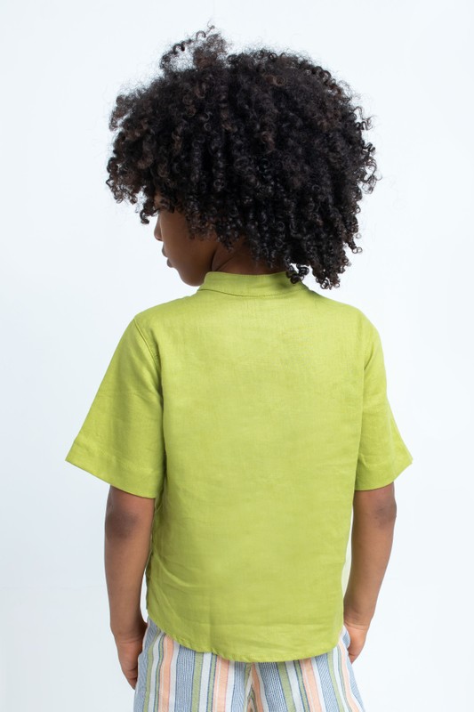 Camisa Social Linho Verde