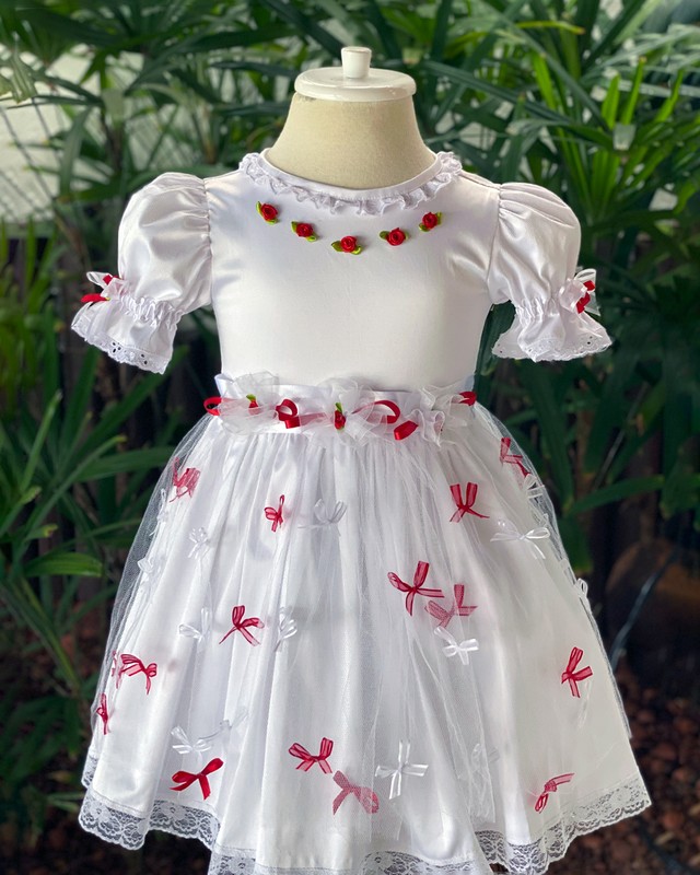 Vestido Infantil Junino Noivinha